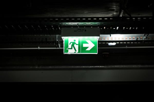 Fire escape sign 