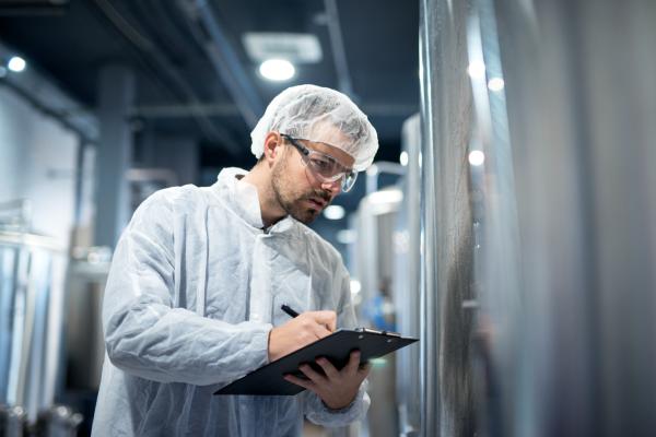 HACCP adviser inspecting kitchen