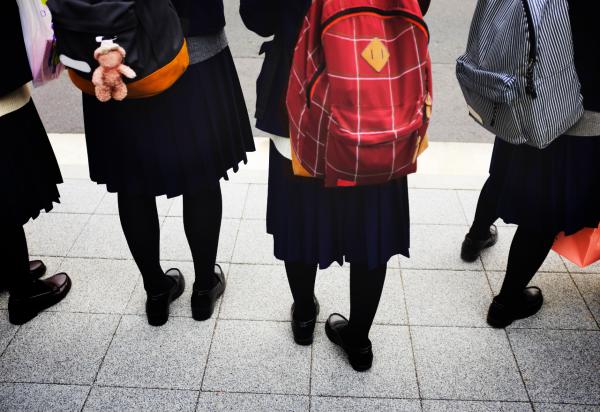 School children in uniform