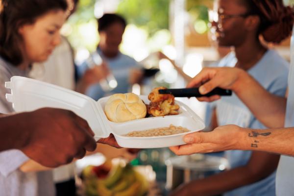 Food served in school canteen